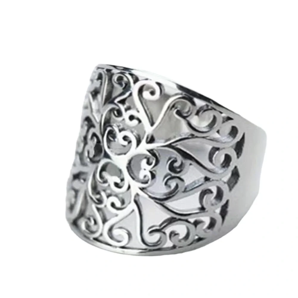 Silver Plated Boho Vintage Design Silver Ring